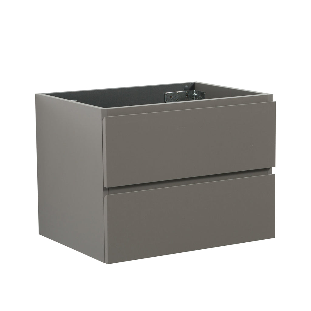 Wall Mount Bathroom Cabinet with Double Drawers - White & Gray