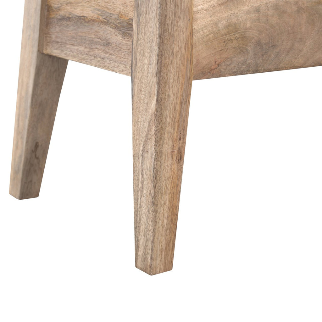 Solid Wood Storage Bench with Lift-Up Lid - Natural Wood