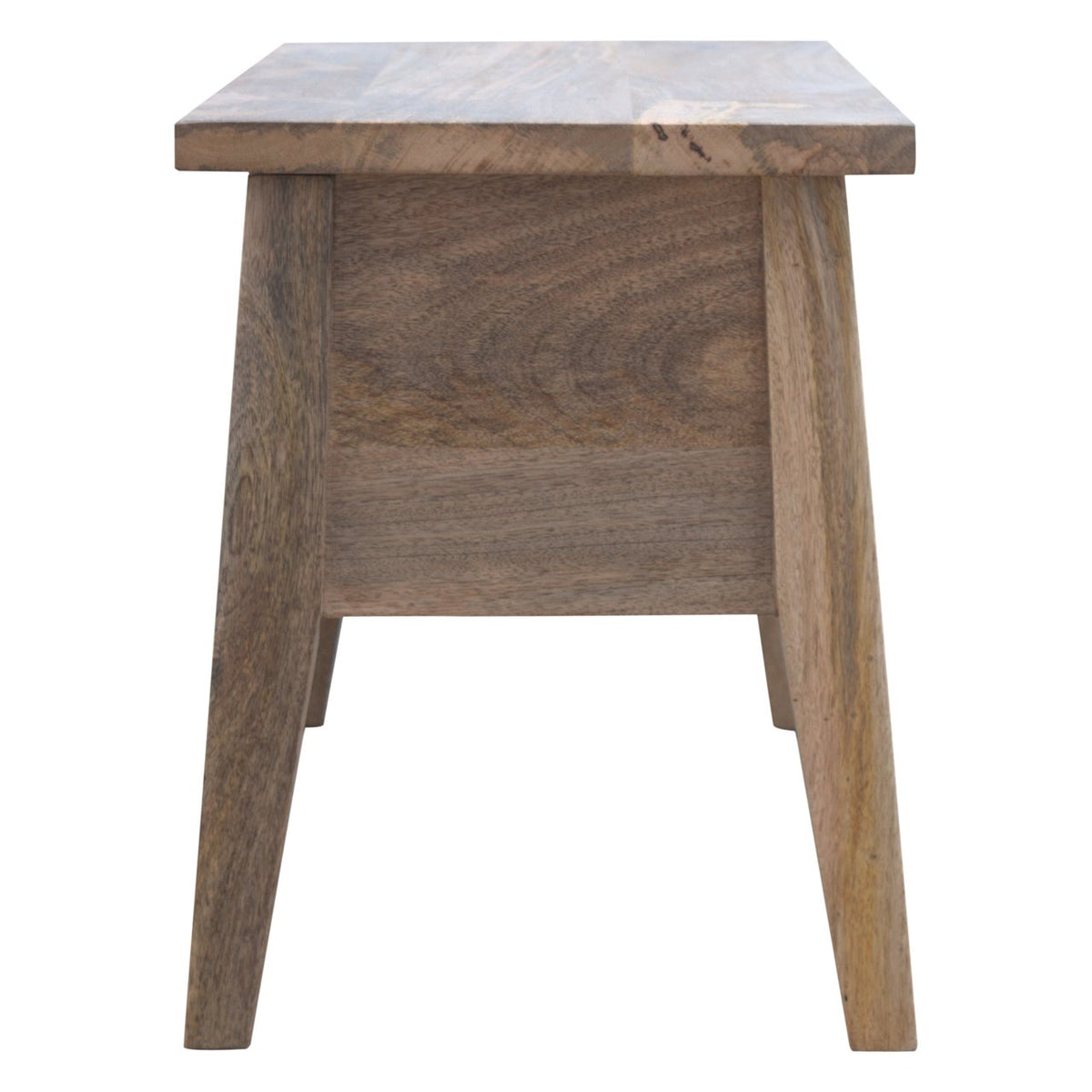 Solid Wood Storage Bench with Lift-Up Lid - Natural Wood