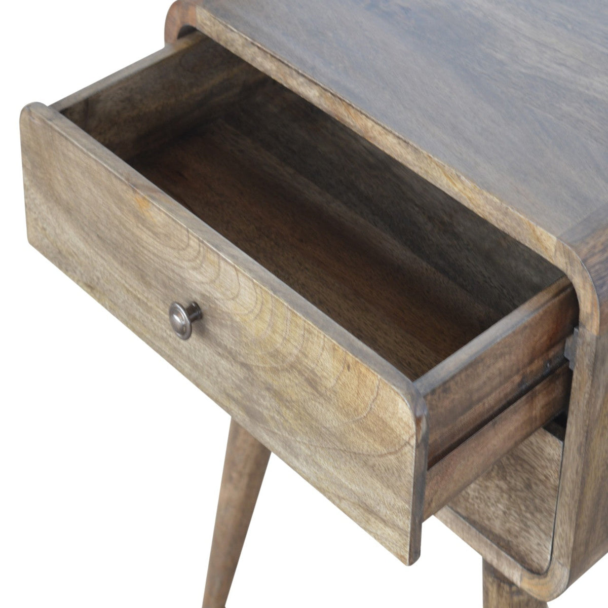 Curved Classic Nightstand with Classic Curved Design - Solid Wood
