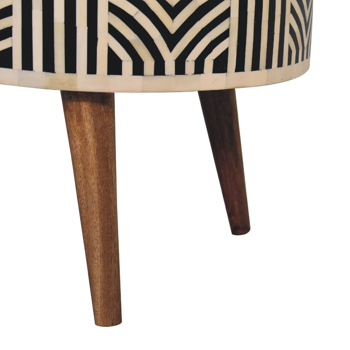 Edessa Bone Inlay Coffee Table with 2-Drawers and Nordic Legs - Bone Inlay