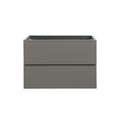 Wall Mount Bathroom Cabinet with Double Drawers - White & Gray