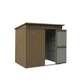 Outdoor Storage Shed 6x4 FT with Lockable Double Doors - Metal