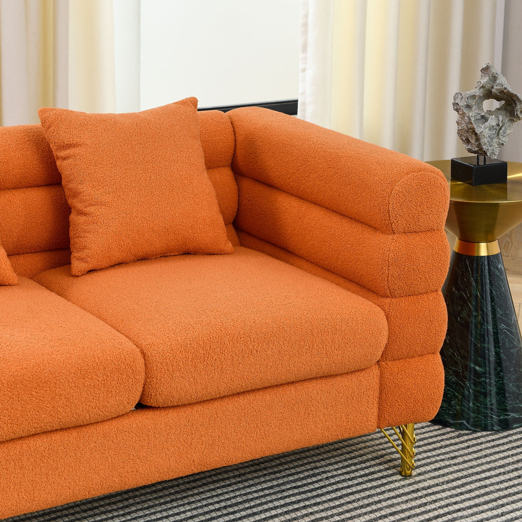 Streamline Sectional Sofa with Art Deco Design - Multiple Colors