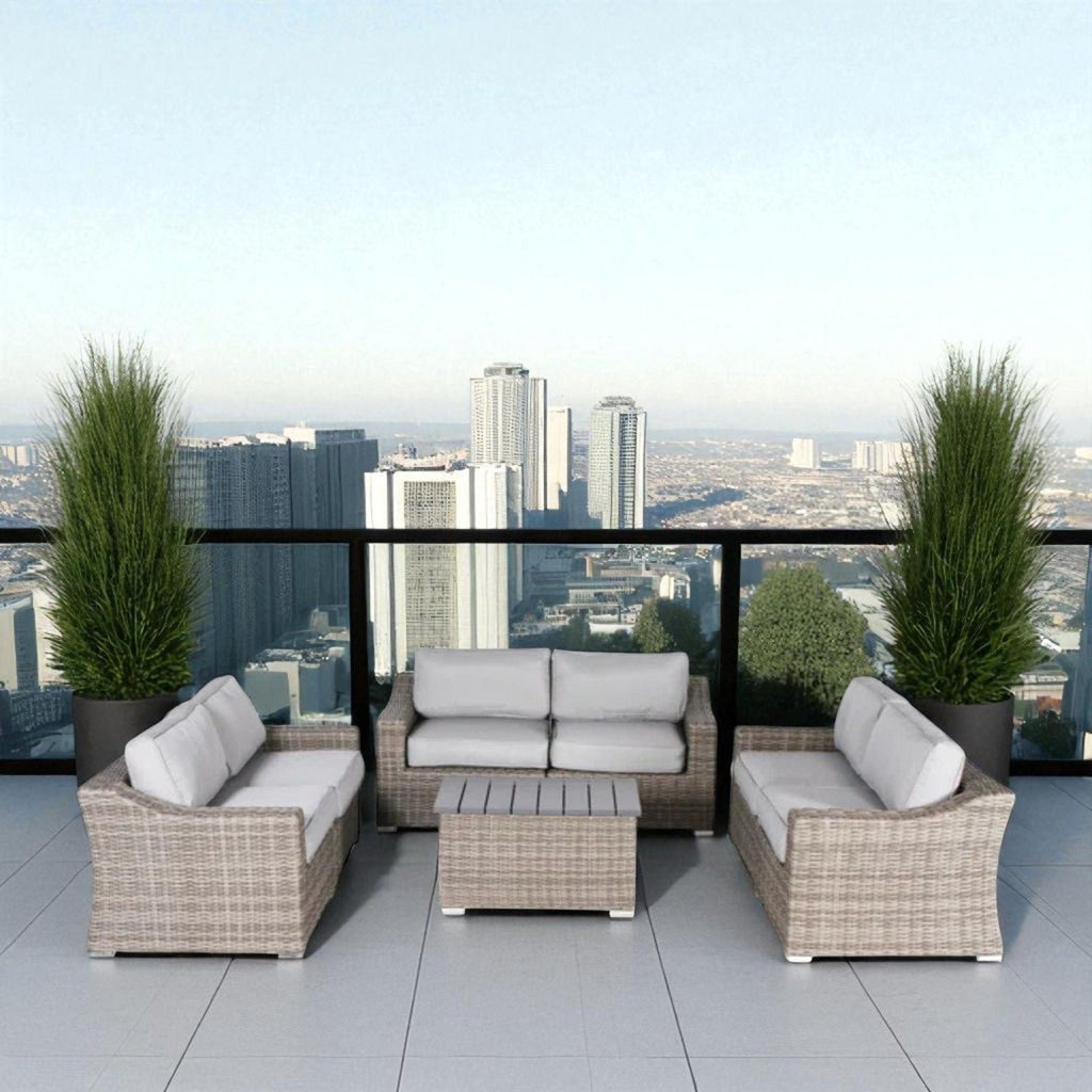 Stylish Sofa Seating Group With Cushions - Multiple Set Options, Dark Gray, Gray, or Dark Brown