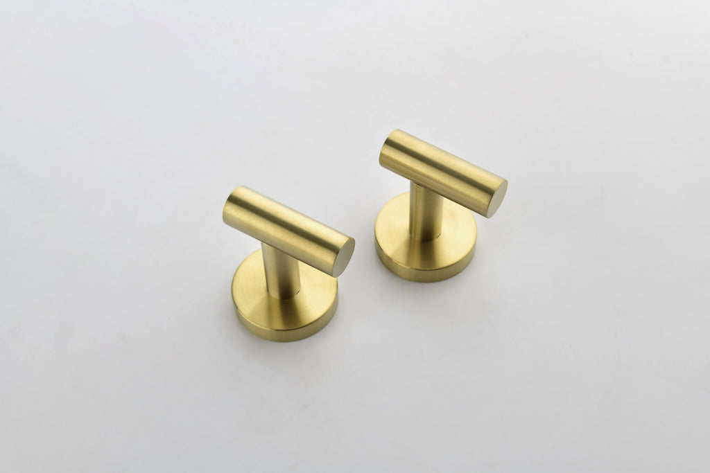 Stainless Steel Bathroom Towel Hooks - 6 Pack, Wall Mounted, Modern Finish