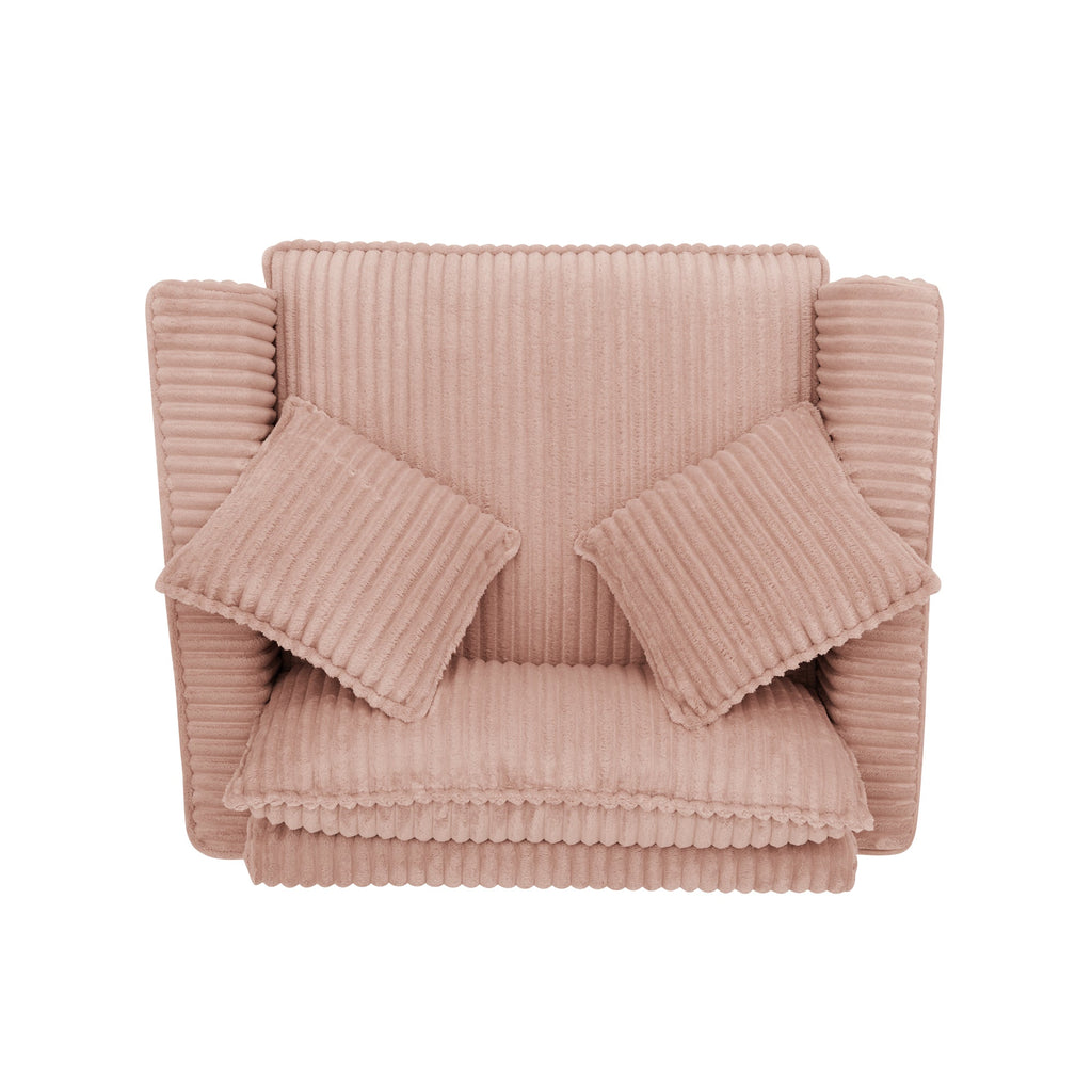 Comfortable Lazy Sofa Chair with Armrests - Pink or Beige