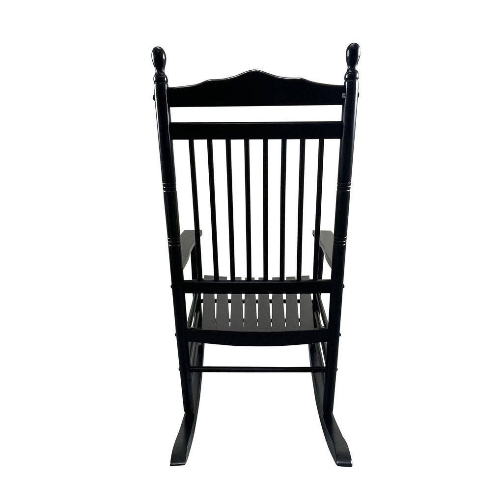 Wood Rocking Chair with Wide Seat - White or Black