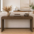 Dark Storage Table with 3 Drawers - Aged Blue & Dark Brown