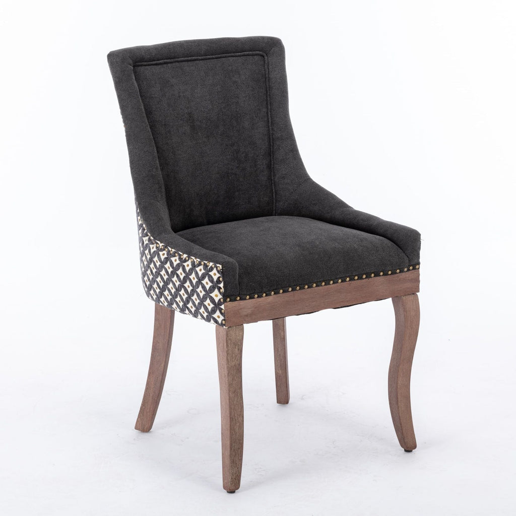 Ultra Side Dining Chair Set with Solid Wood Legs - Multiple Colors