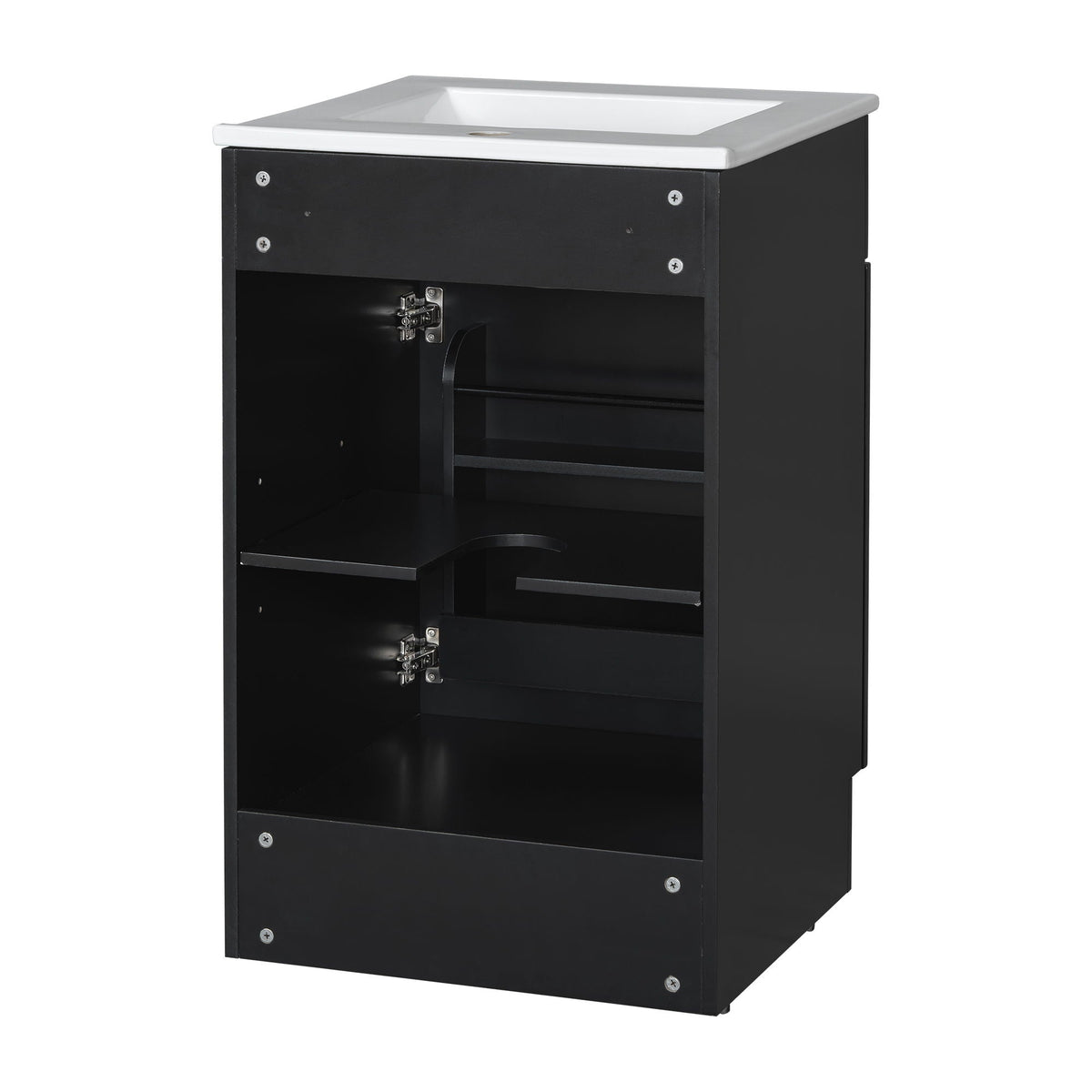Bathroom Vanity with Sink and Adjustable Shelf - Multiple Colors