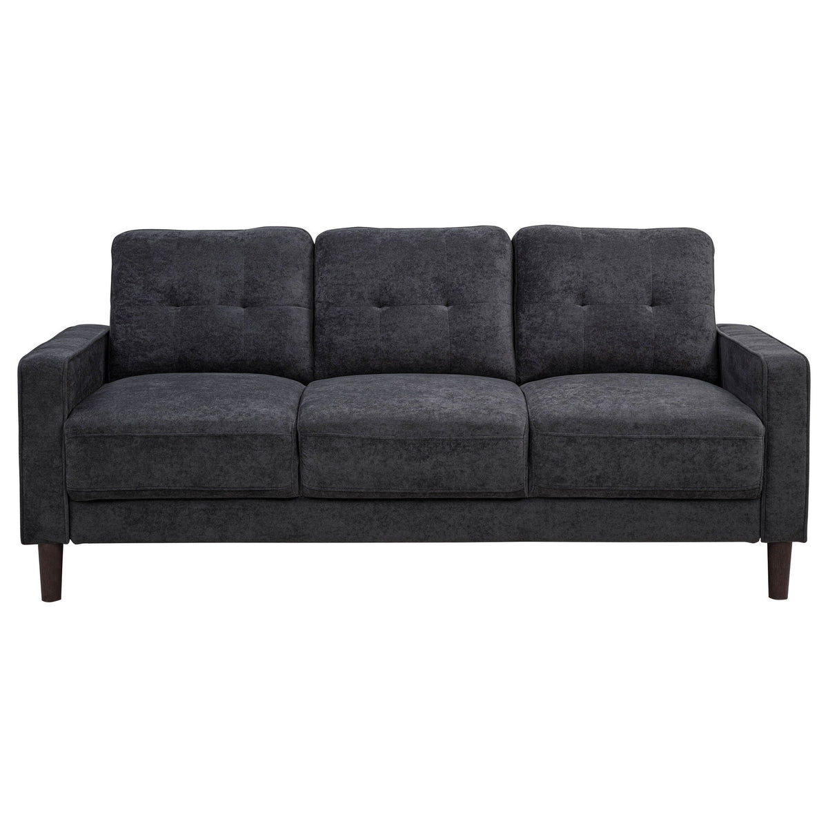 Bowen II 2-piece Upholstered Track Arm Sofa Set Steel Grey