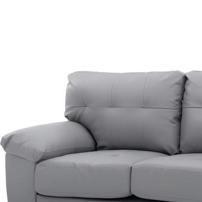 Stylish Loveseat With Padded Arms - Black or Dark Gray