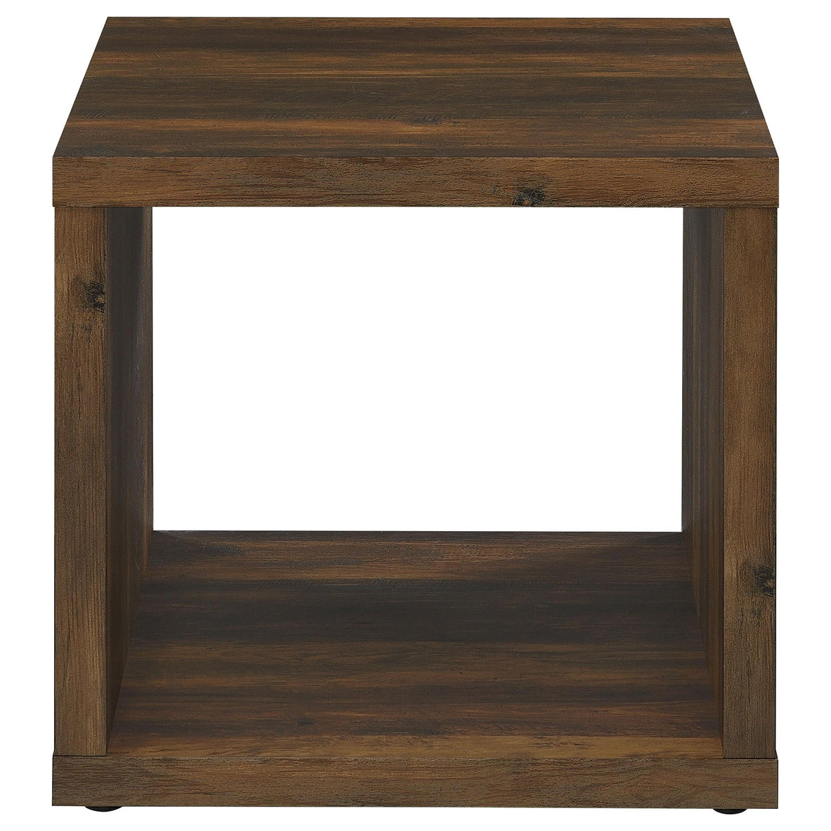 Frisco Square Engineered Wood Side End Table Dark Pine