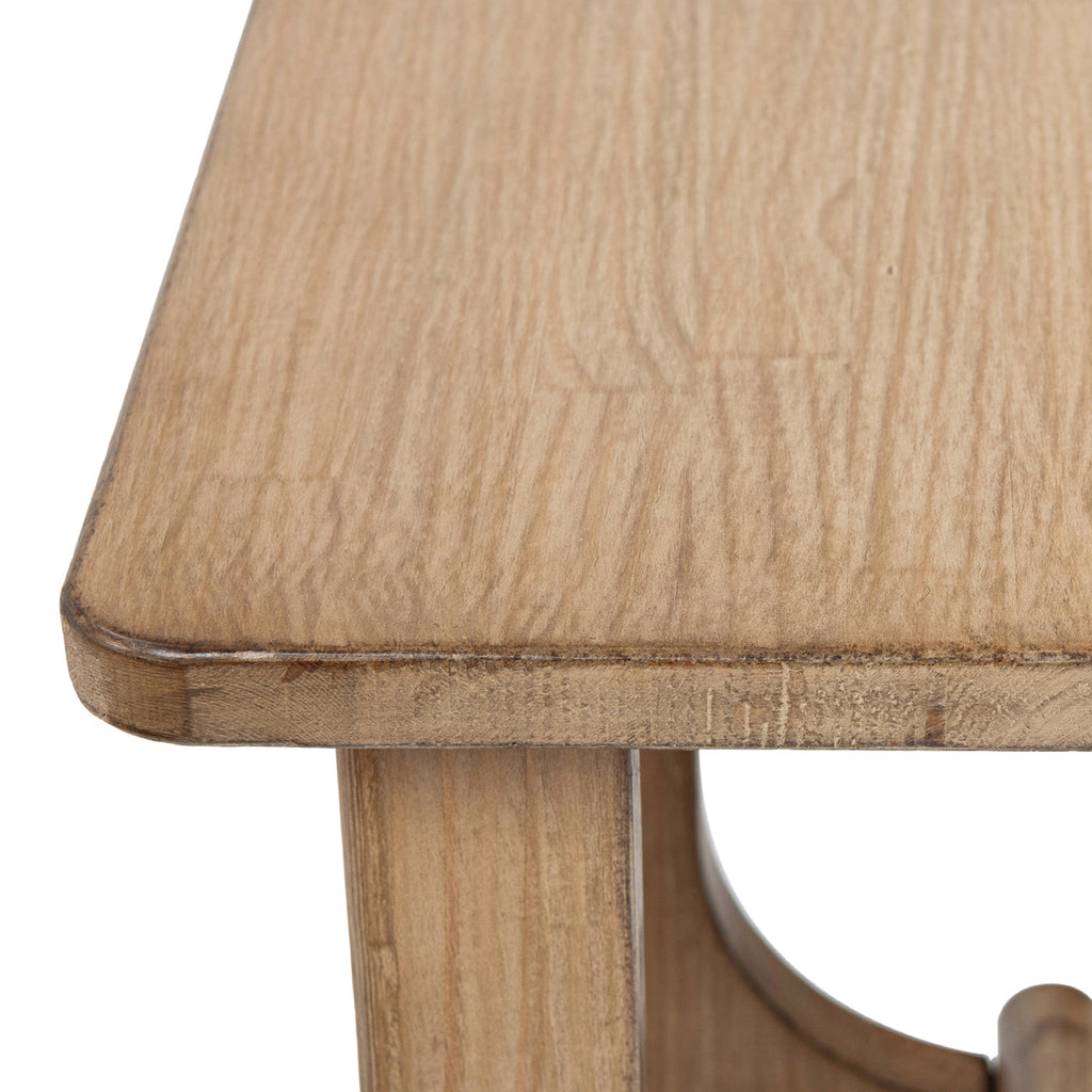 22" Square Side Table with Reclaimed Pine Wood - Antique