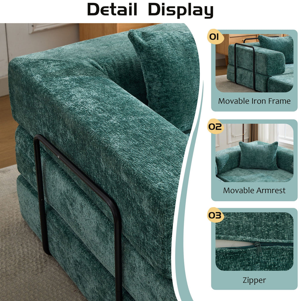 Convertible Floor Sofa Bed with Modular Design - Multiple Colors