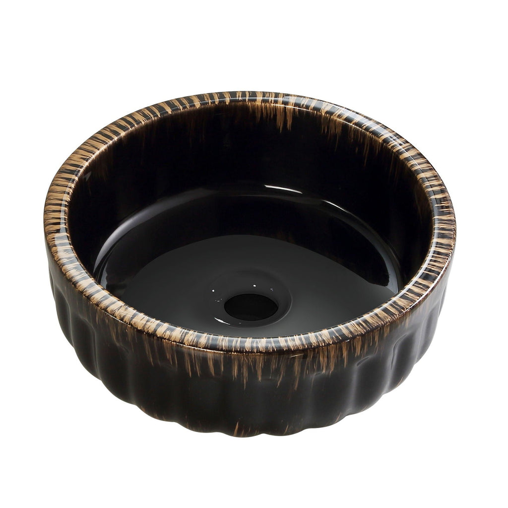 Black Vessel Sink with Modern Design - Black