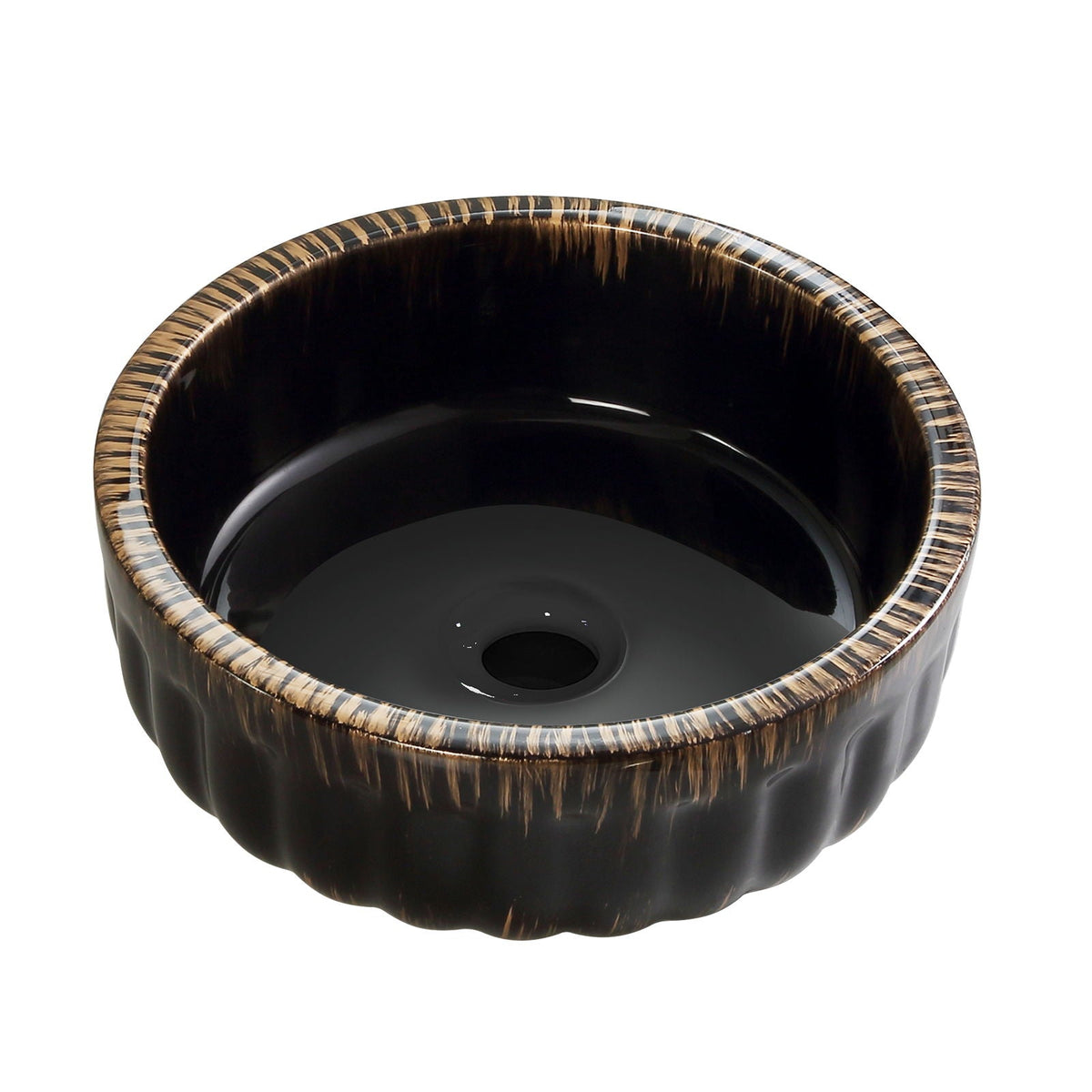 Black Vessel Sink with Modern Design - Black