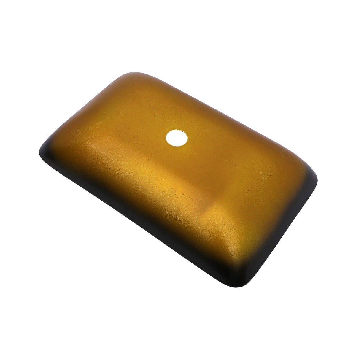 Gradient Tempered Glass Vessel Sink with Pop-Up Drain - Gold or Blue