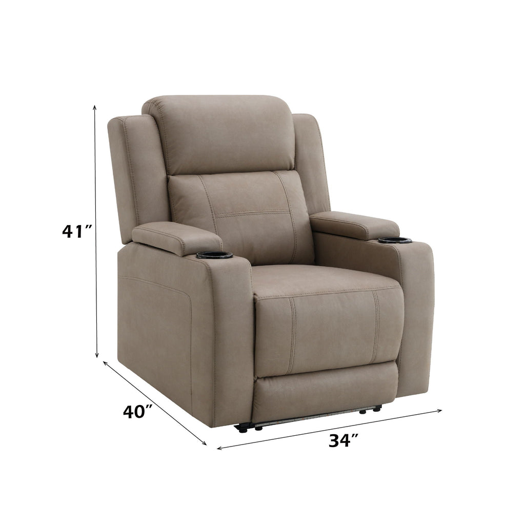 Lugo Power Motion Recliner With Cup Holder - Camel