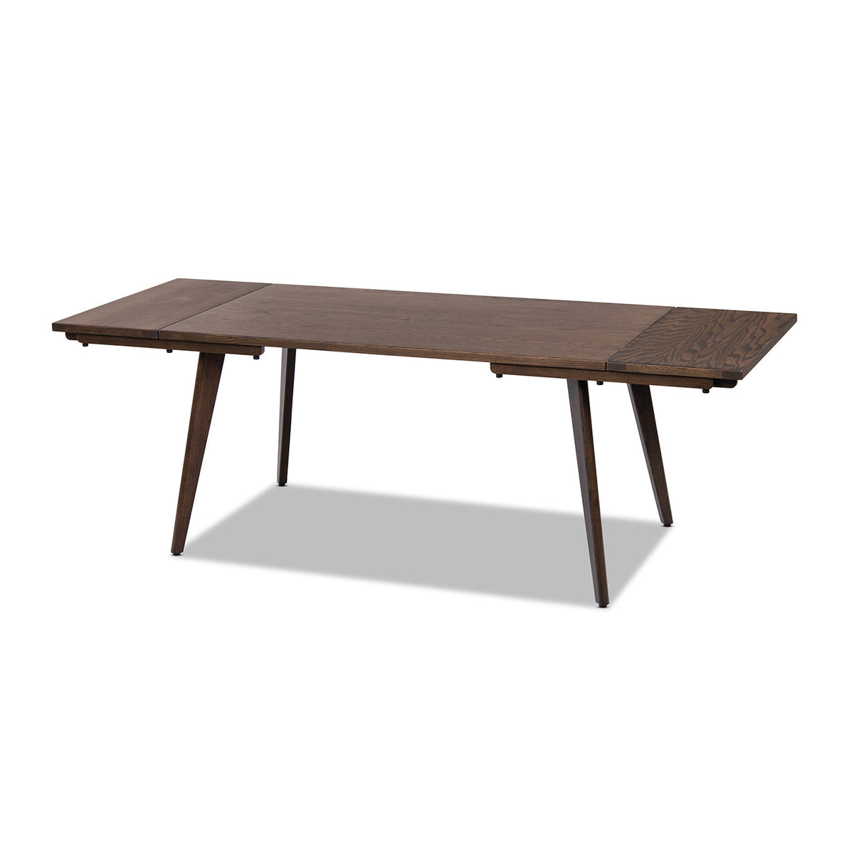 Solid Red Oak Dining Table with Extending Leaves - Capri 59-90.5"