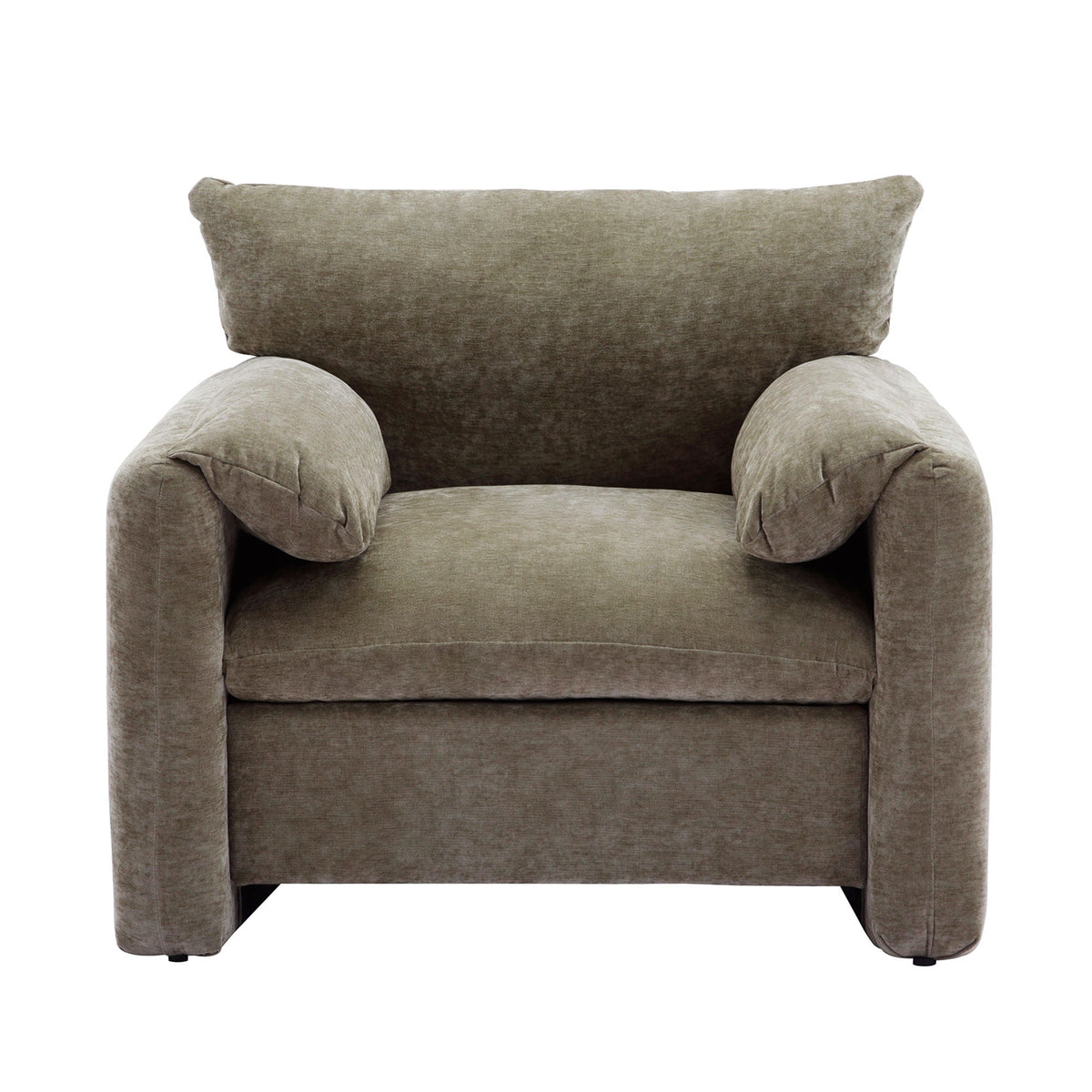 Oversized Accent Single Sofa Lounge Chair with Stain-Resistant Chenille - Matcha Green