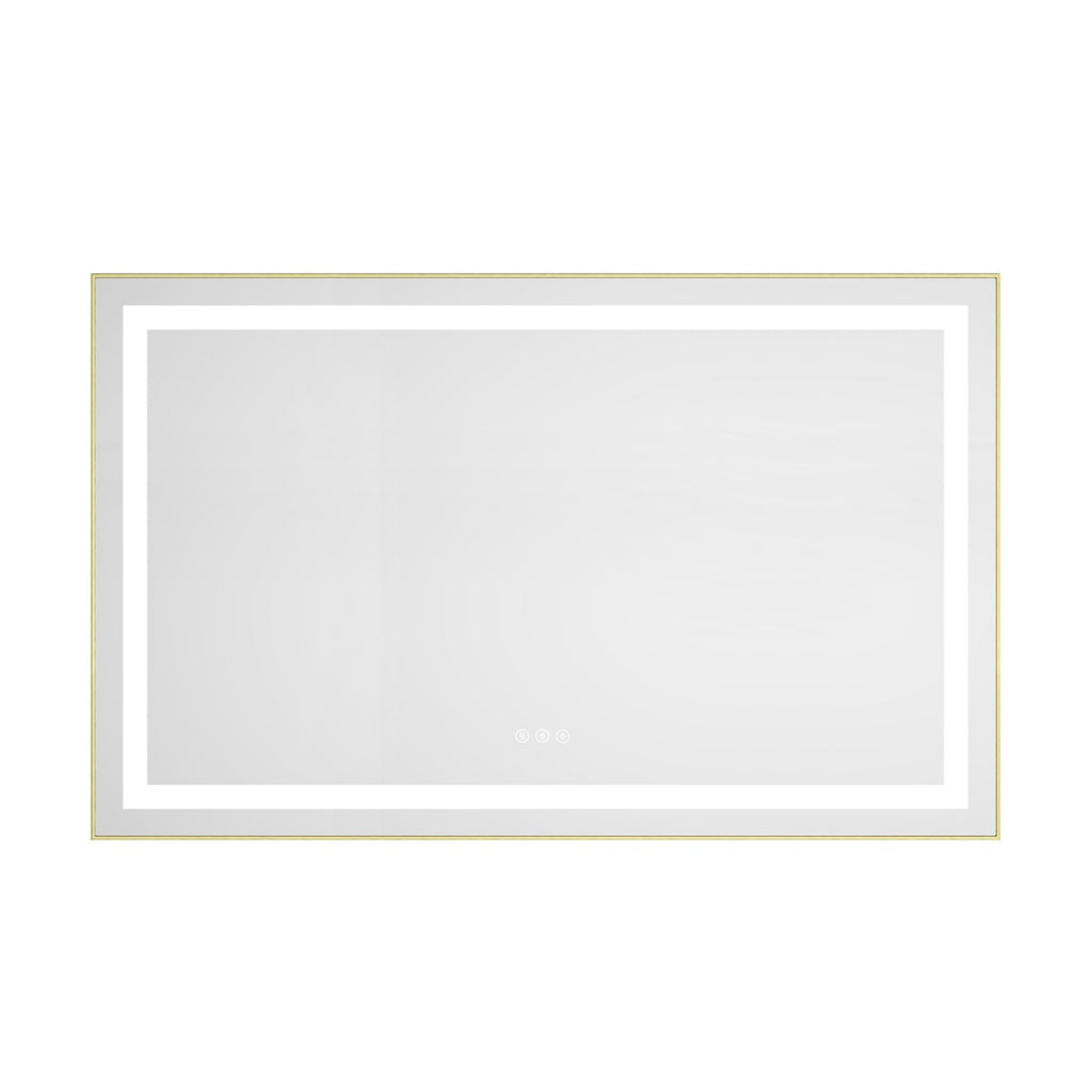 48" x 30" LED Bathroom Mirror with Front and Backlight - Aluminum
