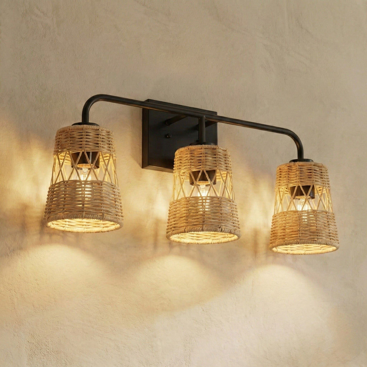 Moonlit 3 Lights Wall Sconce with Shade