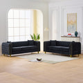 Modern Velvet Loveseat Sofa with Button Tufting