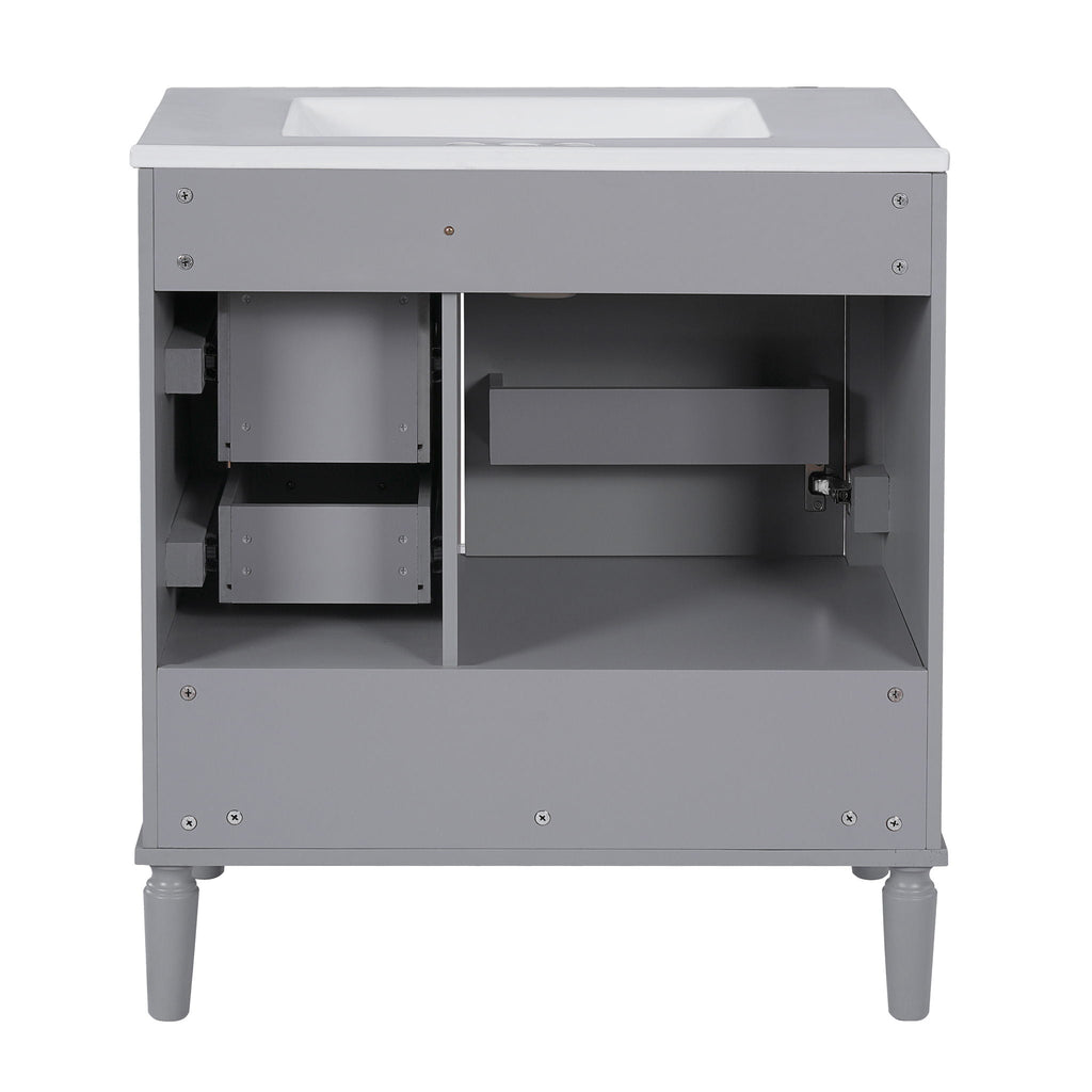 Traditional Bathroom Vanity Set with Soft Close Doors - Multiple Colors