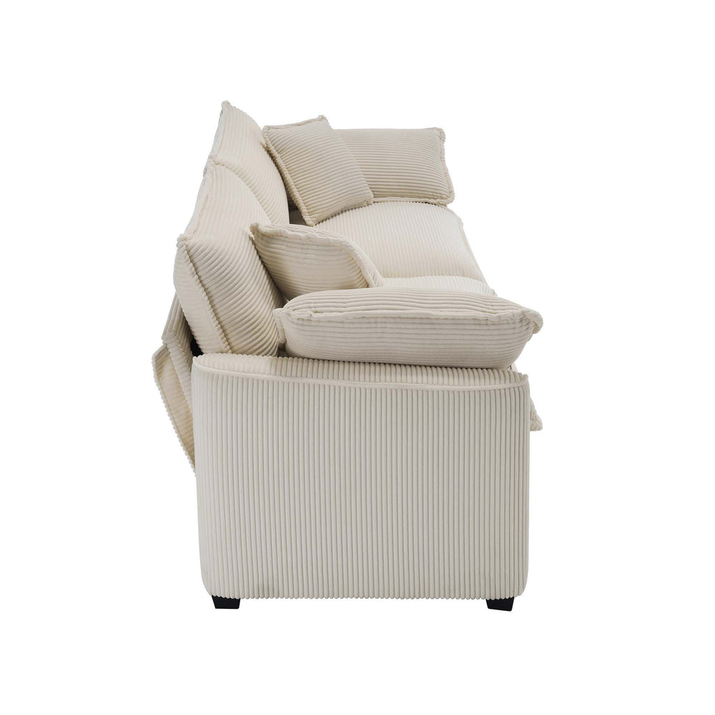 Modern Upholstered Deep Seating Loveseat with 4 Pillows - Multiple Colors