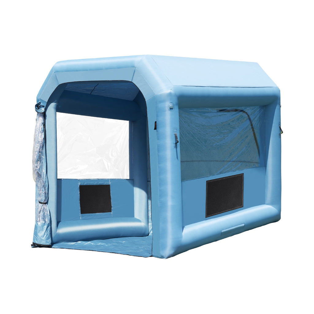 Inflatable Paint Booth with Blower and Air Filter System - Gray