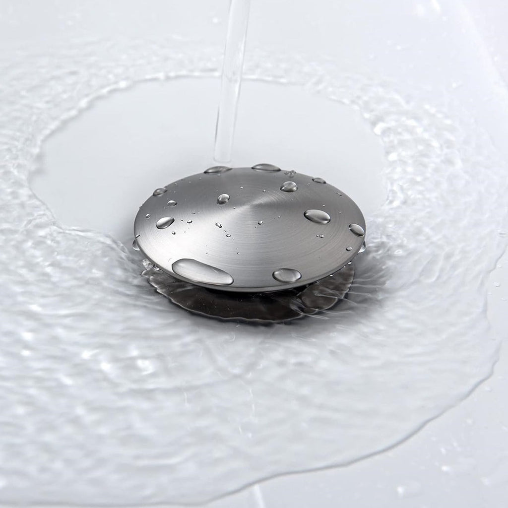 Stainless Steel Bathroom Sink Drain Without Overflow with Pop-Up Stopper