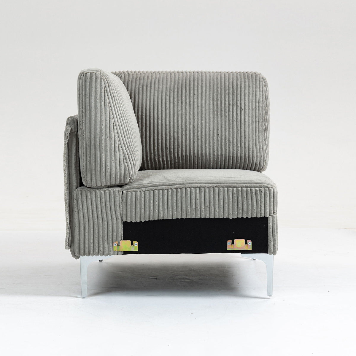 Modular Sectional Sofa Corner Seat with Versatile Configuration - Gray or Beige