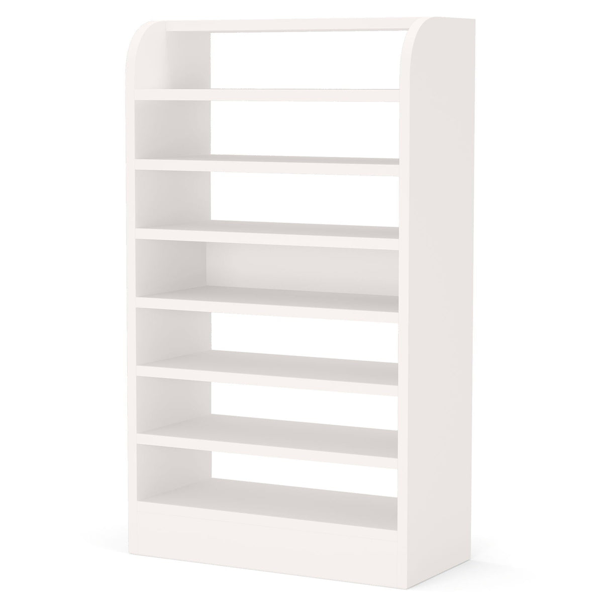 8 Tier Tall Shoe Rack with Ventilated Design - White