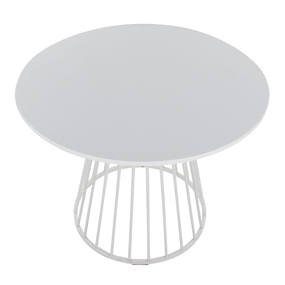 Contemporary Dining Table with Metal Base - Black, White, or Dark Brown