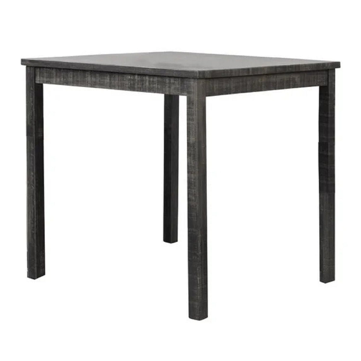Transitional Counter Dining Set with 4 Tufted Stools - Dark Gray or Dark Brown