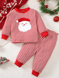 Children's Christmas Santa Striped Pajama Set