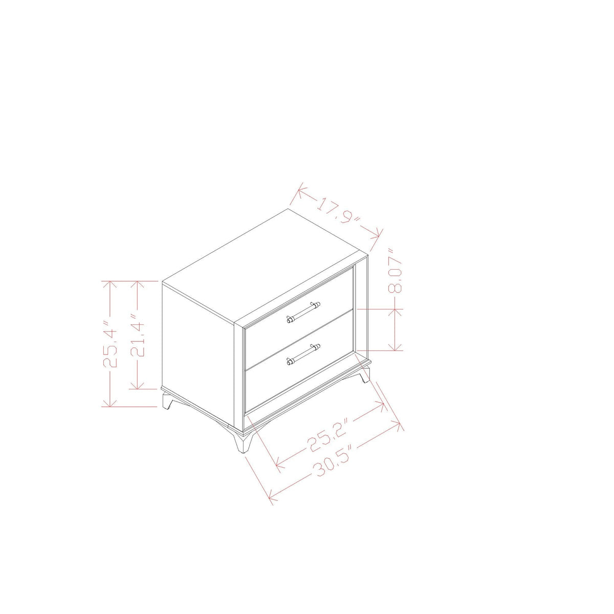 Star Nightstand - White