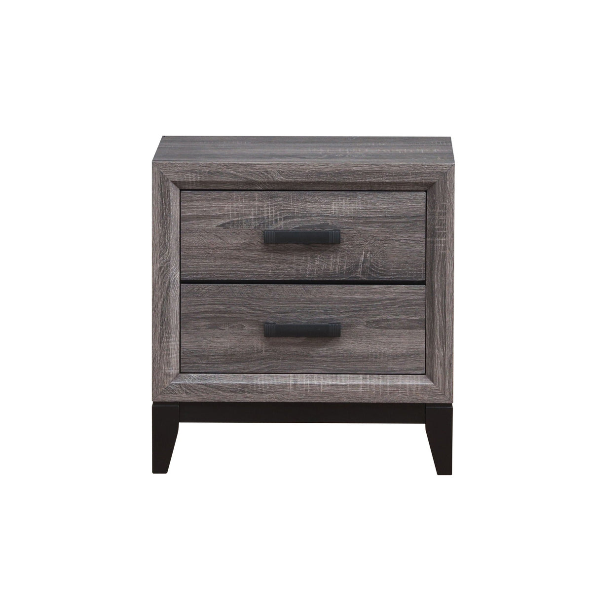 Mirage Nightstand with Two Drawers - Dark Gray or White