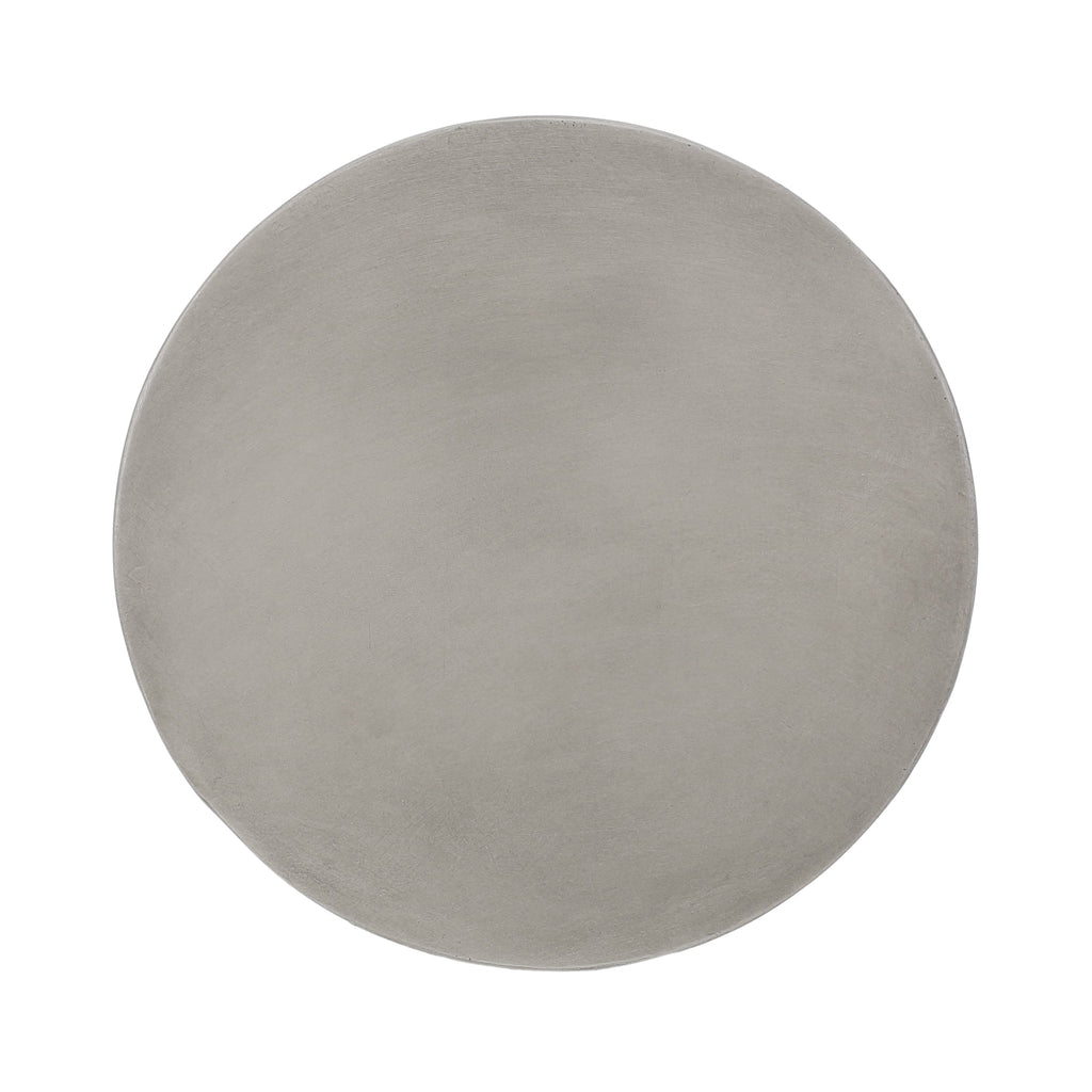 Lightweight Concrete Outdoor Side Table with Modern Design - Light Grey