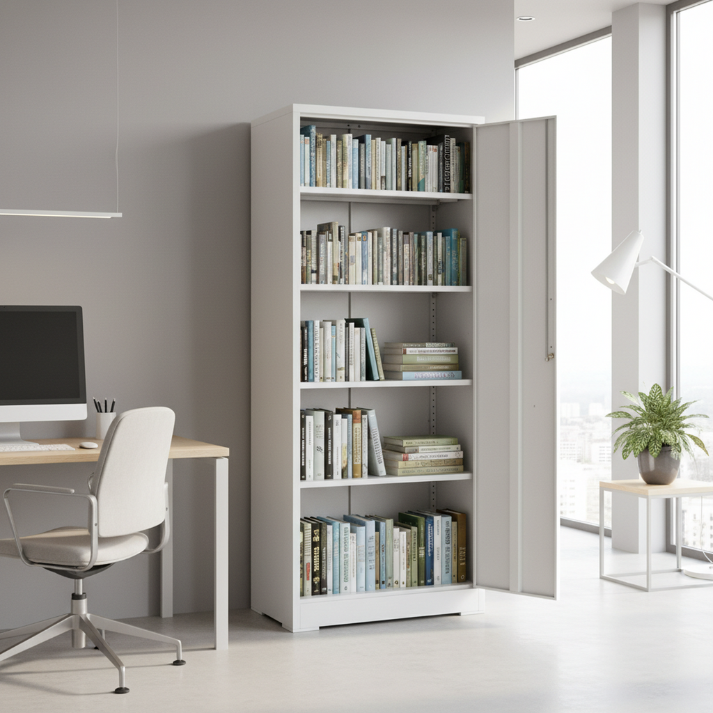 71" Metal Storage Cabinet with Locking Doors and Adjustable Shelves