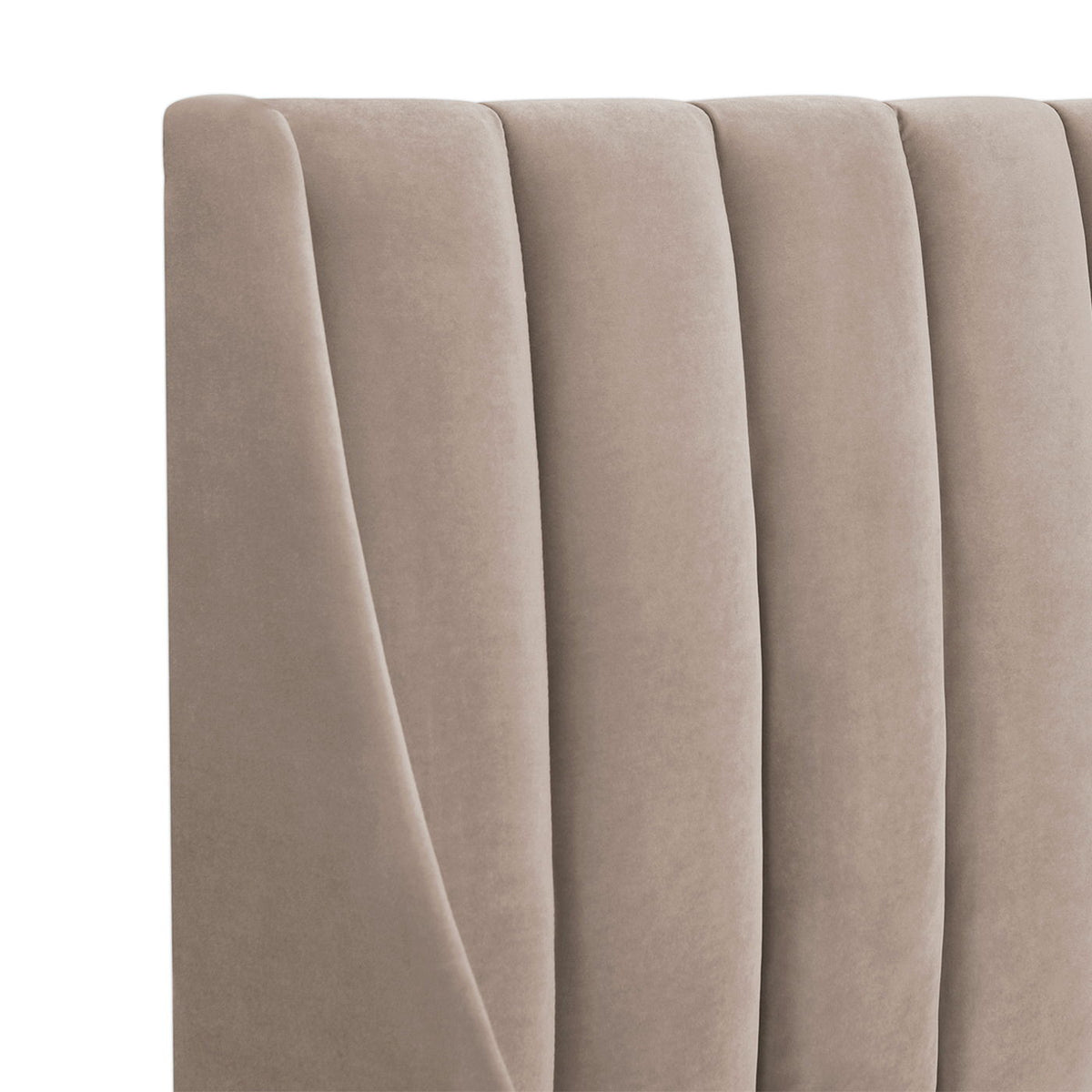 Vertical Tufted Modern Headboard Platform Bed Set with Upholstered Finish - Multiple Colors