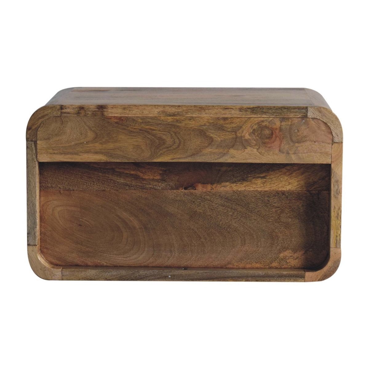 Large Floating Bedside Nightstand with Drawer and Open Slot - Oak-ish