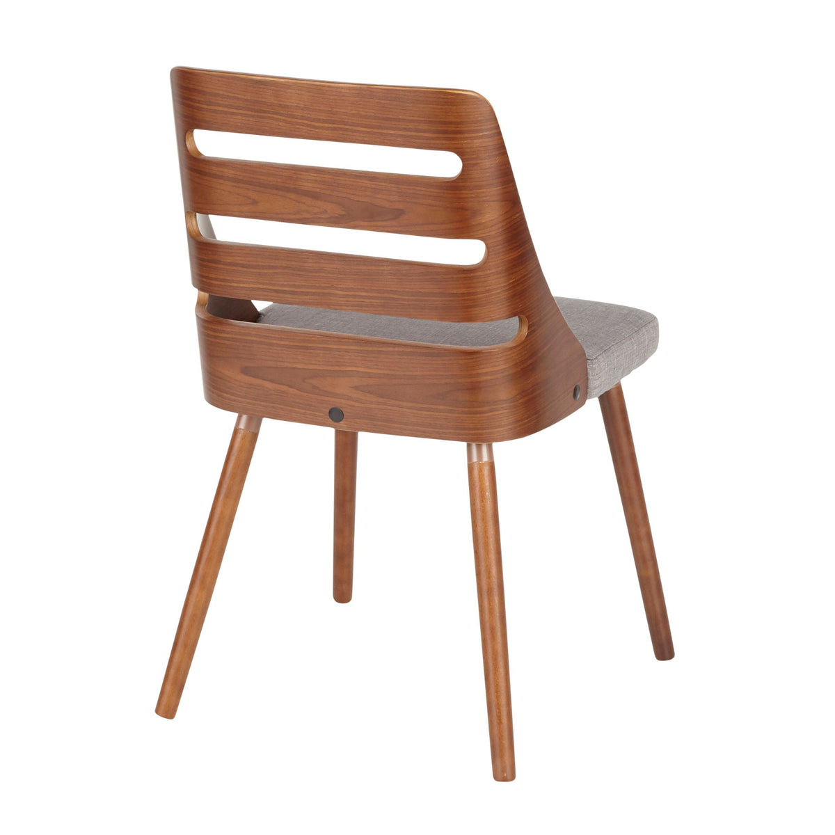 Mid Century Modern Dining Chair with Cushioned Seat - Light or Dark Brown