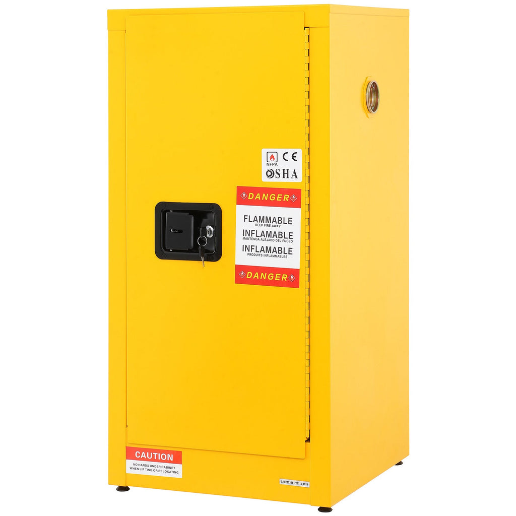 Galvanized Steel Flammable Storage Cabinet with Adjustable Shelves - Steel