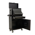 5-Drawer Rolling Tool Chest with Lockable Wheels - Black