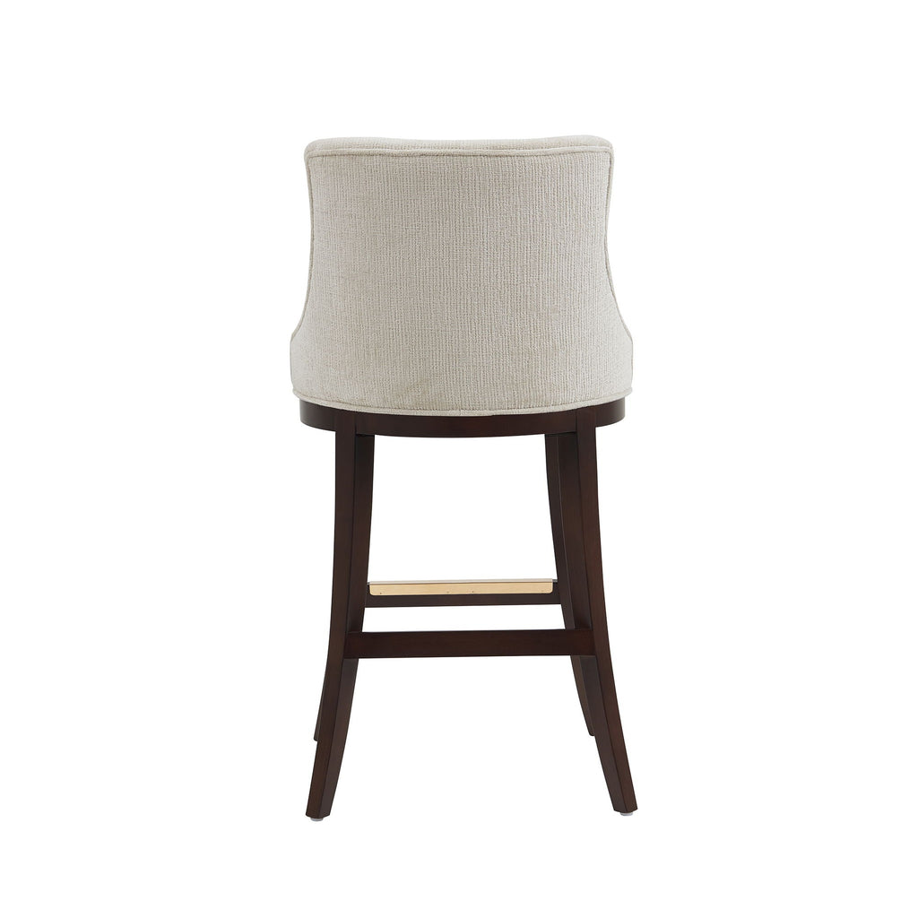 Bar Height Barstool with Backrest - Green, Light Brown, or Beige