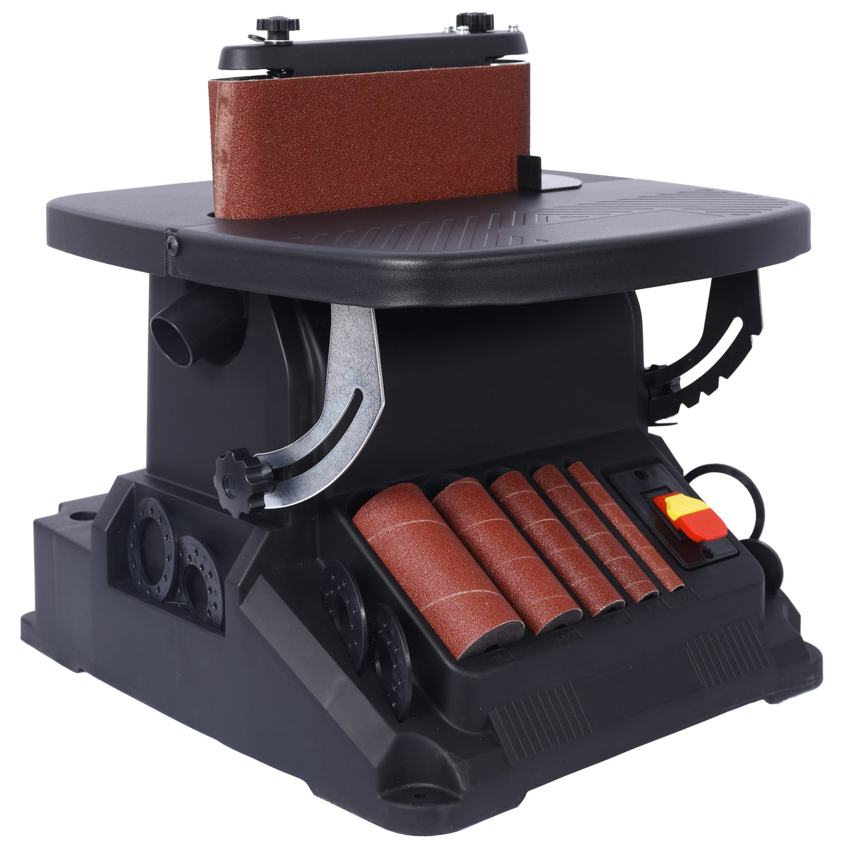 Vertical Oscillating Spindle & Belt Sander with 2-in-1 Functionality - Steel