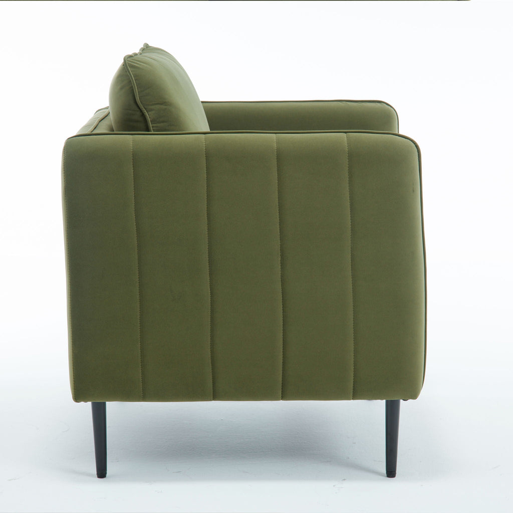 Accent Chair with Removable Pillow - Dark Green or Dark Red